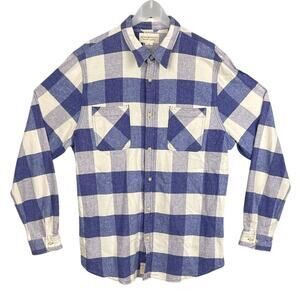 Denim & Supply Men's Plaid Shirt Heavyweight Blue Plaid Ralph Lauren Size XXL